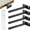 4Pcs Floating Shelf Bracket, Metal Invisible Shelf Bracket, Heavy Duty Hidden Shelf Bracket, Invisible Wood Shelf Bracket