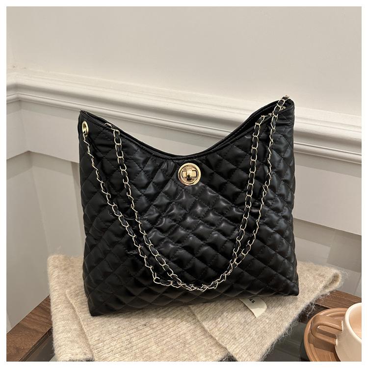 Сумка-тоут женская сумка большой емкости новая осенне-зимняя сумка Niche Diamond Chain модная сумка через плечо на одно плечо