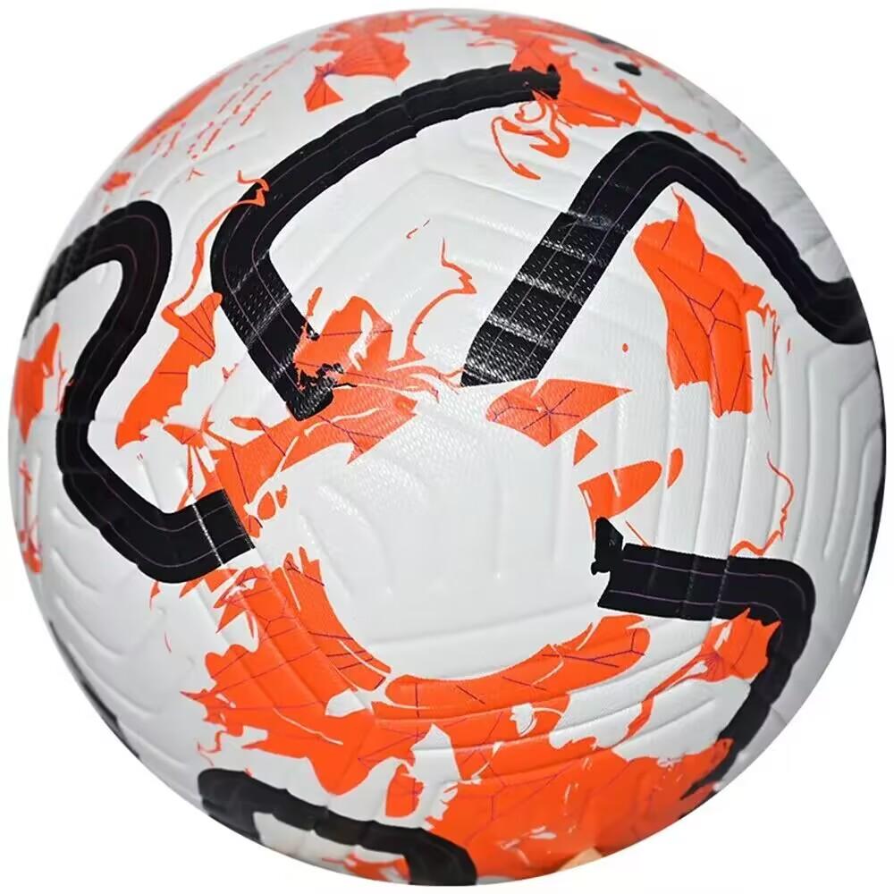 1PC Soccer Balls (Deflated), Size 5 Seamless Fit Ball PU Material Sports League Match Football Training Balls (With An Air Pump)