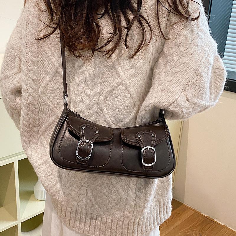 Premium Sense Portable Dumpling Bag Women 2025 New Niche Fashion One Shoulder Armpit Bag Retro Messenger Bag Bag