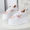 Fashion Summer Women High Platform Bling Casual Shoes 12CM Comfortable Wedges Chunky Sneakers Breathable Mesh Sport Dad Shoes Woman