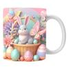 Easter Bunny Coffee Mugs Ceramic Tea Cup Bunny Easter Enamel Mugs Cocoa Chocolate Mug Water Milk Mug Breakfast Juice Cup Tea Mug
