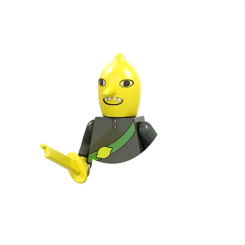 PG8141 Аниме Мультяшная Кукла Конструктор Каваи Банановый Человек Акула Развивающие Игрушки Детский Домашний Подарок Конструктор Приключение