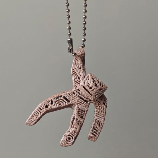 Keychain Pendant with Bead Chain 3D-Printed Xenon Rock Loki Hand-Sculpted Grace Doll Pendant Rescue Plan Bag Pendant