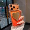 3D Зеркальный Алмазный Чехол для Телефона Для Для Iphone 1 14 12 13 16 17 Pro Max Официальный Градиентный Блестящий Блестки Сердце Защитный Чехол