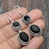Black Spinel Gemstone 925 Sterling Silver Handmade Wonderful Jewelry Earring
