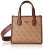 Сумка-тоут GUESS Silvana mini latero PROCESSING PROCESSING, логотип/коричневый,