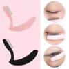 Eyelash Brush Foldable Portable Lightweight Multifunctional Safe Separate Eyelashes Curved Plastic Handle Stainless Steel Teeth Eyebrow Steel Comb