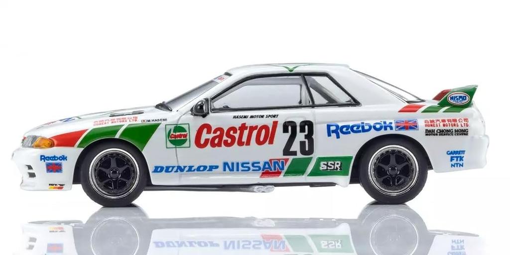 Kyosho Original Масштаб Castrol Skyline 1990 Готовая модель K07012LC 1/64 GT-R (Р32) Гр.А #23 Оборудован светодиодами