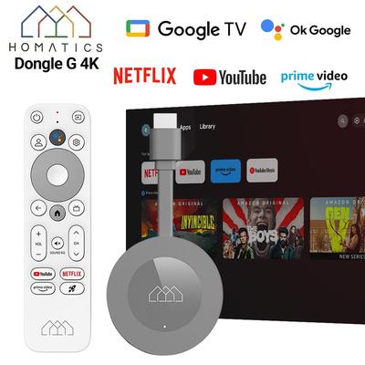 HOMATICS Док-станция G 4K Google TV Стик Netflix 4K Сертифицировано Google 2G32G Amlogic S905Y4 Поддержка Dolby Atmos AV1 H.265 2T2R Wifi Бокс