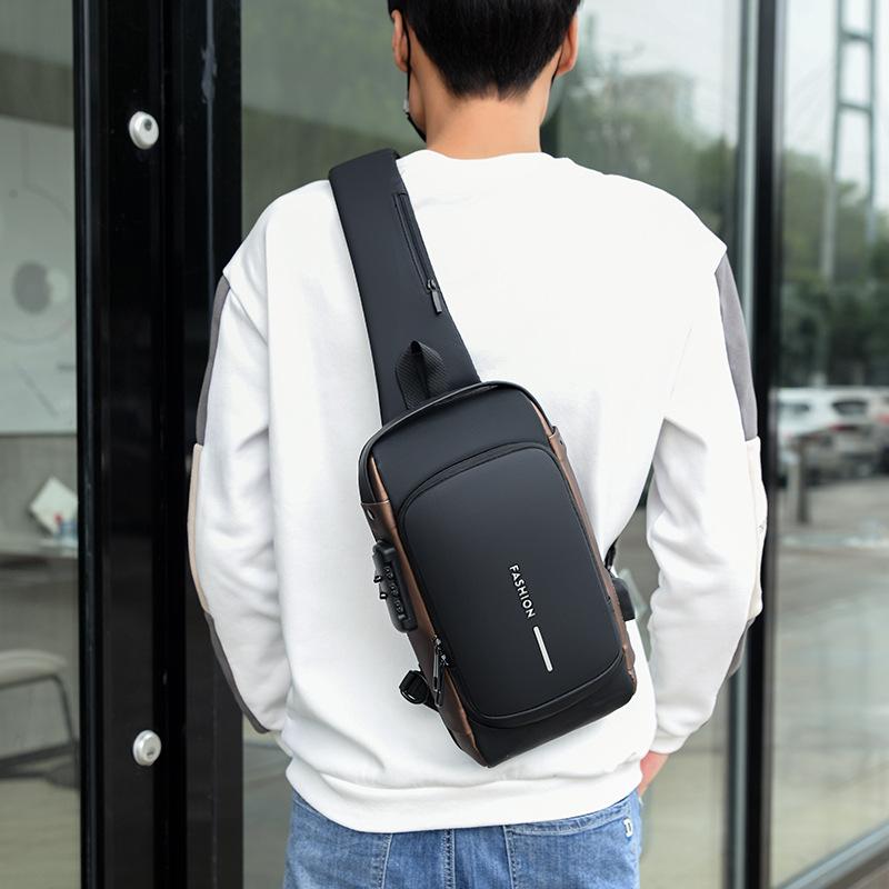 Мужская сумка через плечо с защитой от кражи, кодовым замком, мотоциклетная сумка, уличная мода, мужская сумка, повседневная спортивная наплечная сумка, велосипедная нагрудная сумка