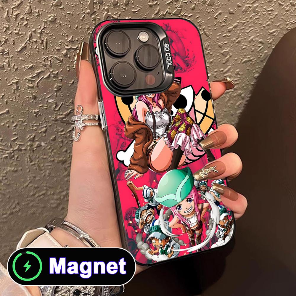 Jewelry Bonney Phone Case for iPhone 17 16 15 14 13 12 11 Air Pro Max Plus Colorful Silver MagSafe Cover