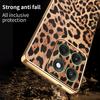 Чехол для телефона Motorola Edge 60 Fusion 5G/60 5G/60s 5G с леопардовым принтом, покрытый ПУ кожей, PC+TPU гальваническое покрытие