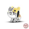 Original Owl Beads 100% 925 Silver Lucky Cat Elephant Charms Fit Original 925 Bracelet DIY Jewelry Making Women's Gift