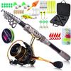 Набор удочек и катушек Sougayilang, портативная телескопическая удочка длиной 1,8-3,0 м с комплектом рыболовных катушек 12 + 1BB для пресноводной рыбалки