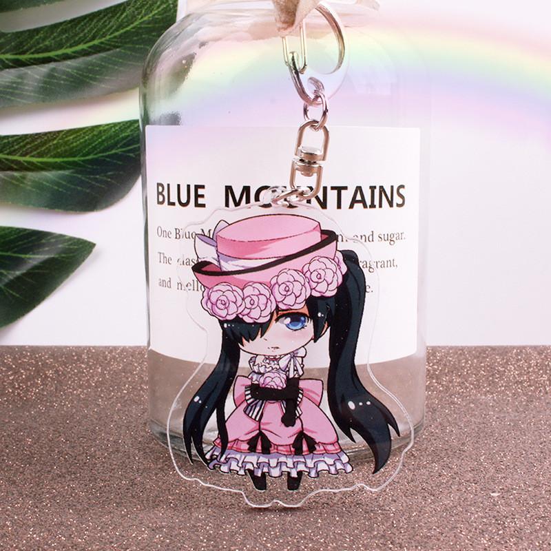 Cartoon Black Butler Keychain Acrylic Cosplay Pendant