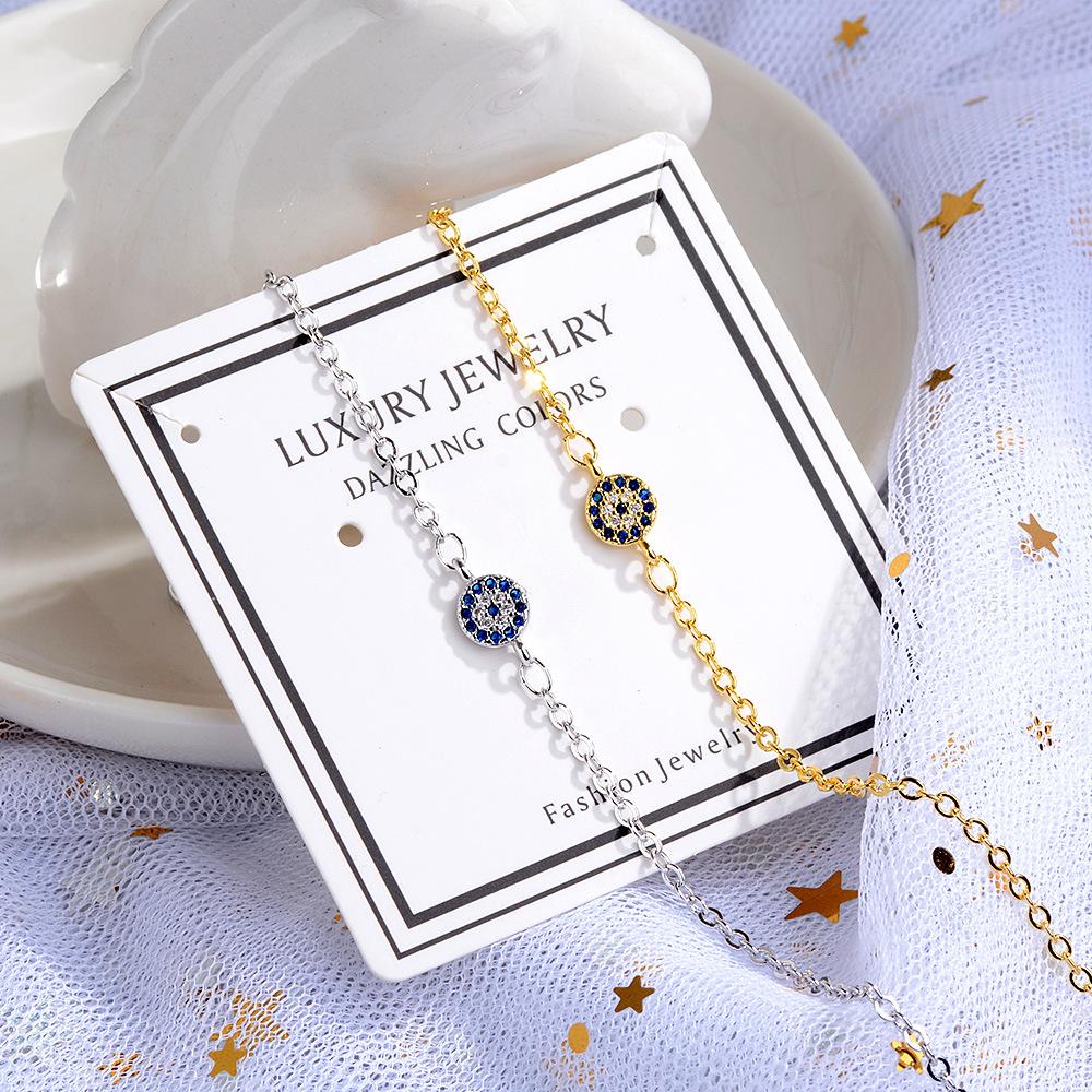 925 Sterling Silver Evil Eye Zircon Bracelet Women Elegant Fashion Tennis Bracelet Wedding Party Anniversary Jewelry Gift
