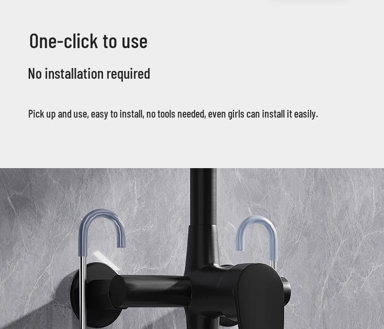 Punch-Free Bathroom Shelf & Shower Head Hanging Basket for Shampoo and Shower Gel Storage