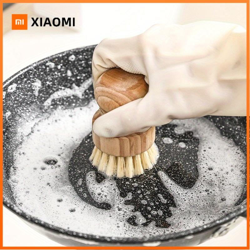 Xiaomi Solid Wood Dish Brush 2pcs Coconut Palm Cleaning Tool Stain Remover Safe for Non Stick Cookware