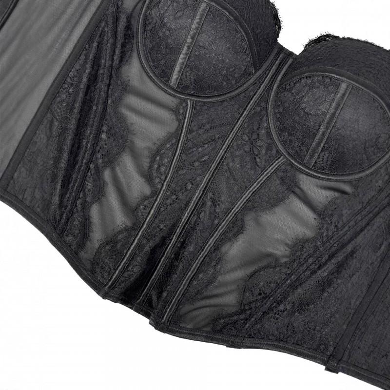 Sexy Lace Corset Bustier Sleeveless Crop Top Slim Fit Party Clubwear Women