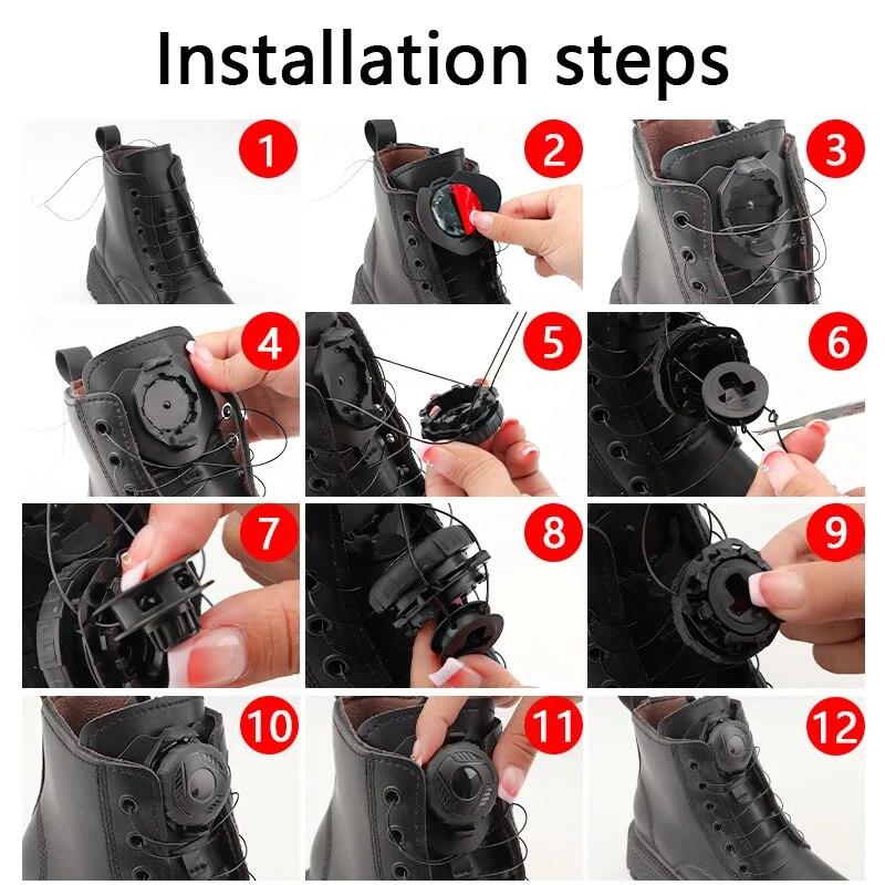1 пара качественных ботинок, автоматические шнурки, большие вращающиеся шнурки с пряжкой, без завязок, для взрослых и детей, шнурки без завязок, аксессуары для обуви