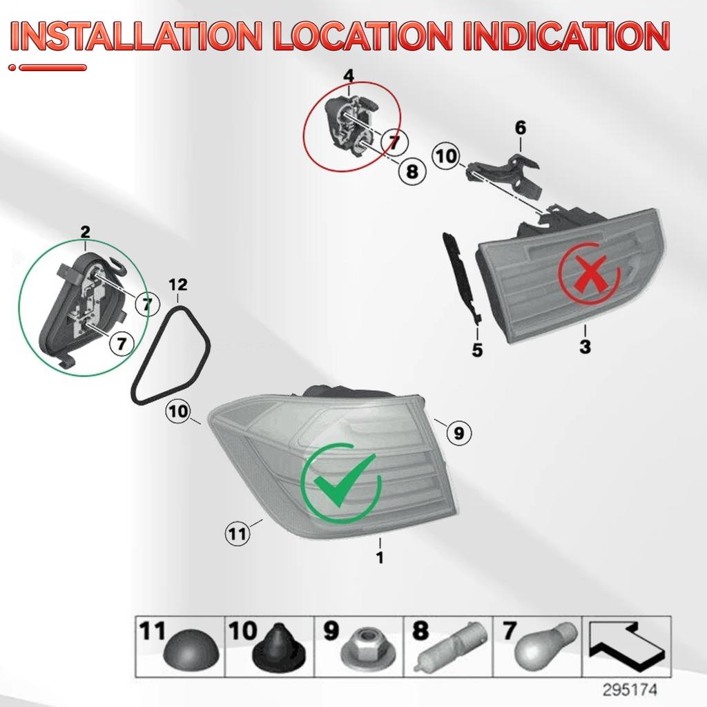 Комплект заднего фонаря автомобиля Задний фонарь Патрон лампы с кабелем и разъемом #63217313044 Для BMW 3 серии F30 F35 F80 320 328 335 2013-19
