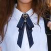Bow Tie for Women Bowknot Necktie Elegant Ribbon Vintage College Style Solid Color Bowties