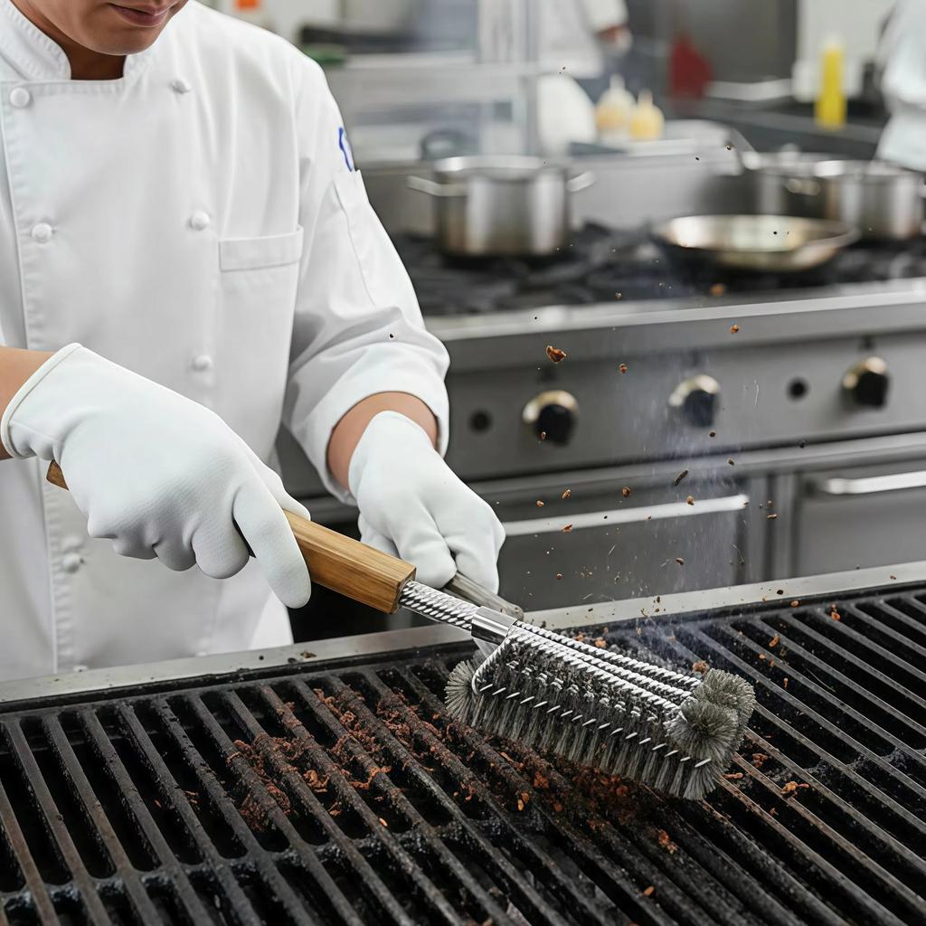 Stainless Steel Wire Brush BBQ Cleaning Brush Oil Brush BBQ Grill Brush BBQ Brush Cleaning Brush BBQ Tools