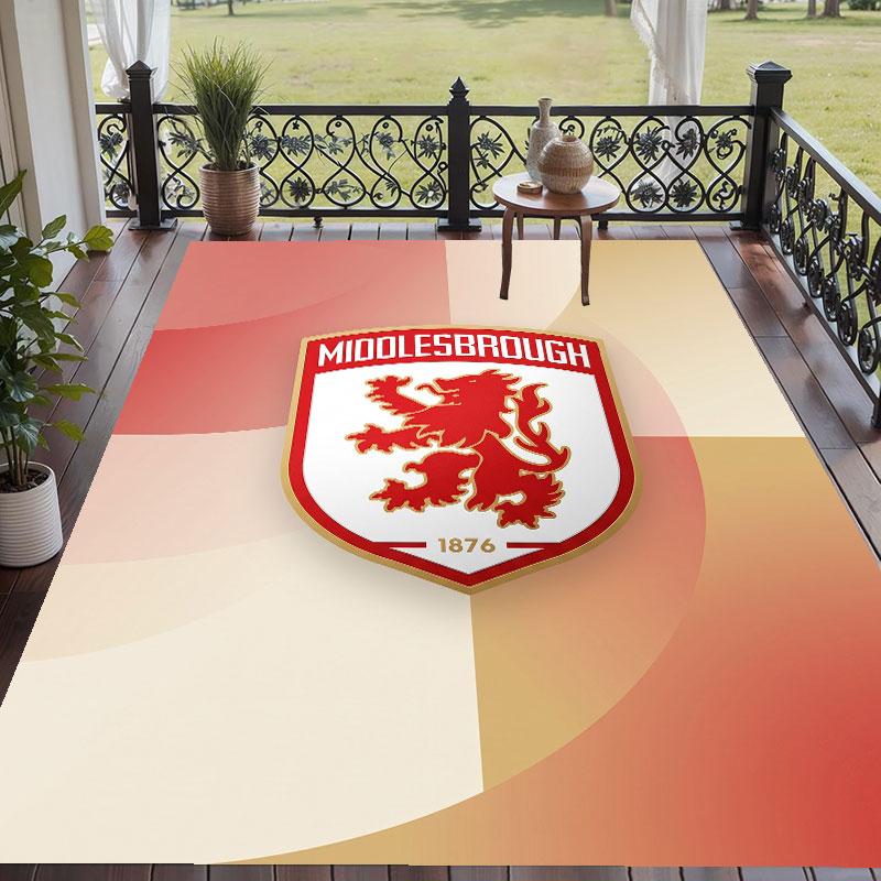 Soft Floor Carpet Middlesbrough FC Pattern Area Rug Decorative Mat For Home Room Decoration