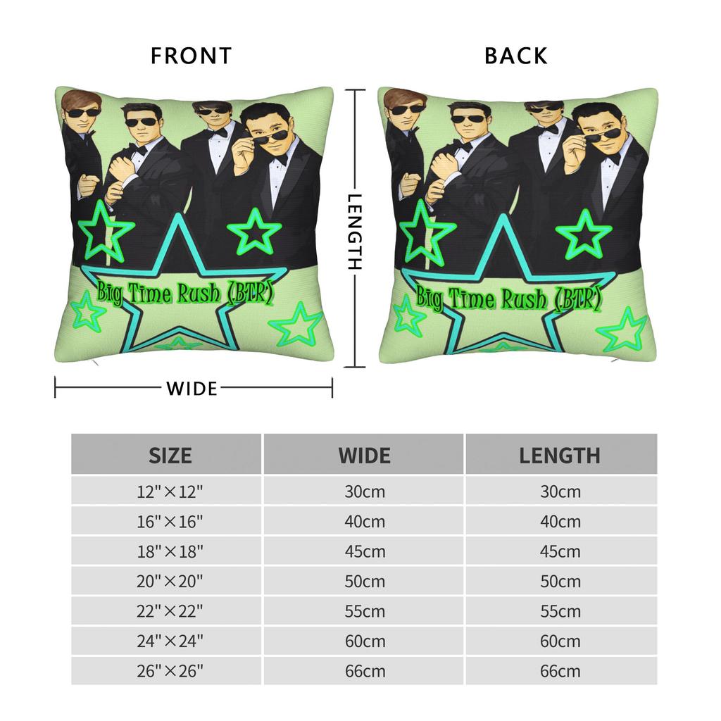 Big Time Rush Band Pillow Cover Fashion Pillow Case For Sofa Bedroom Home Decor Design Pillowcases Birthday Present