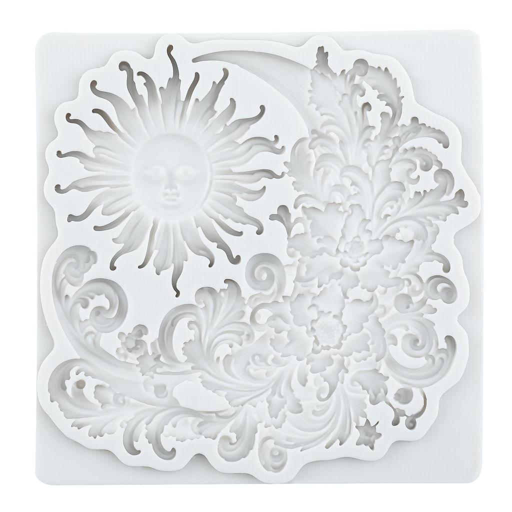 Силиконовая форма Солнце Луна Лицо Звезда Мифология Древней Греции Формы для мастики Инструменты для украшения торта Топпер для кекса Конфеты Смола Глина Шоколад Форма для гампасты