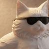 Забавная Крутая Статуэтка Кота 3D Печатная Милая Кошка в Солнечных Очках Фигурка Причудливый Котёнок Украшение для Рабочего Стола Подарки для Любителей Кошек