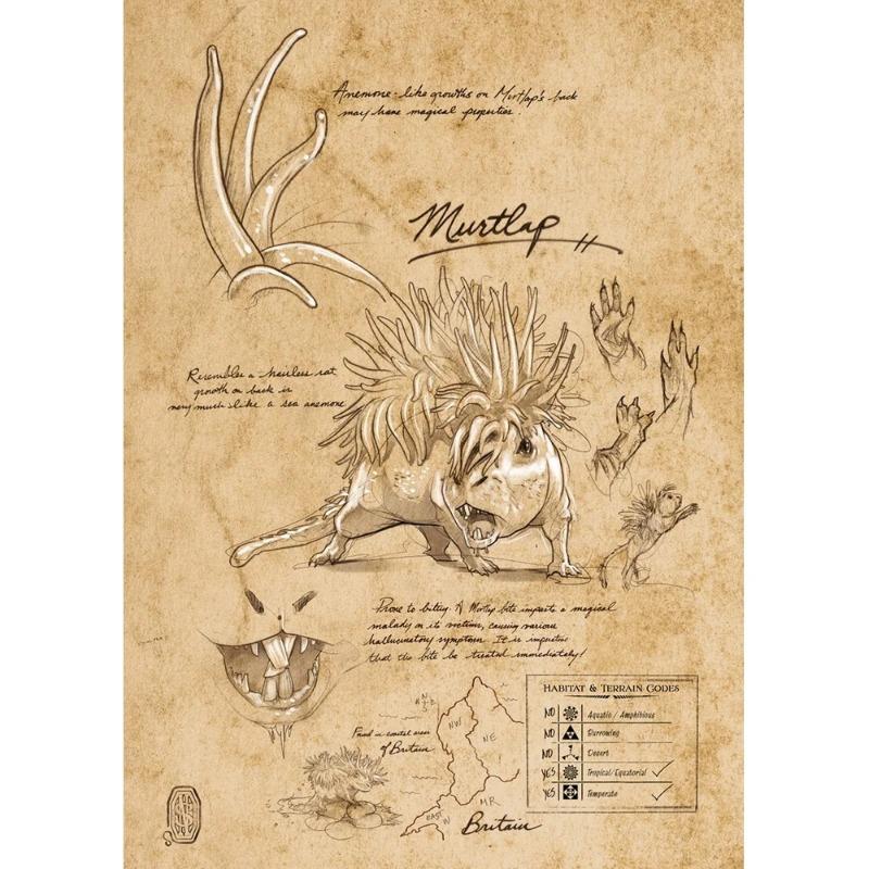 Винтажные Field Notes Миф Монстр 80-х Постер Ретро Холст Живопись Магия Волшебство Ниффлер Заметка Настенное Искусство Для Комнаты Домашний Декор