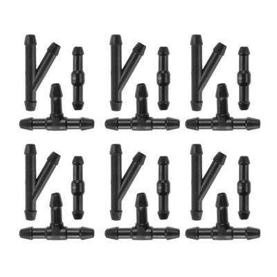18 шт. Коннектор шланга омывателя лобового стекла I-образный, T-образный, Y-образный Коннектор шланга Форсунка омывателя стеклоочистителя Шланг с коннектором
