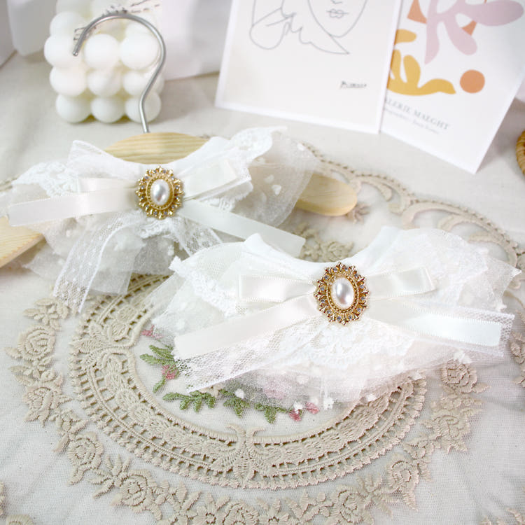 [KIMnyang_deng] Белая шифоновая кружевная лента, накидка для щенка, кошки, реквизит для фотосессии