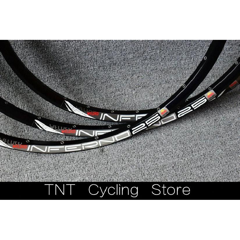 Пара ободов Sunringle SUN INFERNO MTB INF25 24H 28H 32H Сварной обод 26 дюймов 27,5 дюйма 29 дюймов Серебристый/Черный для Велосипедного Снаряжения