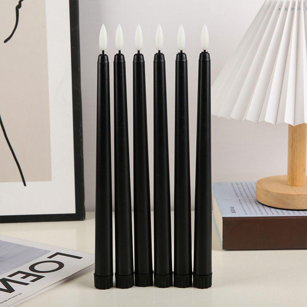 Battery Operated Flameless Taper Candles with Flickering Flame Atmosphere Light Led Candles Church