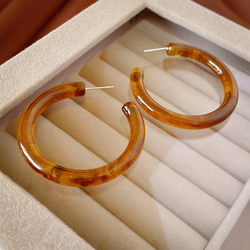 Maillard Petite Серьги-пусеты Игла из серебристой смолы - Ретро Минималистичный Геометрический Стиль для Женщин