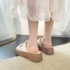 2024 New French Heightening Slippers Outer Wear Internet Celebrity Explosion Soft Bottom Thick Bottom Casual Fashion Drag One-word Slippers Women