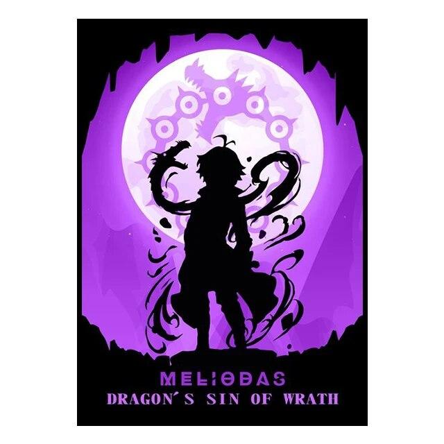 Аниме-настенные принты, силуэты, стили, постеры, холсты, комнатные картины и украшения, настенные росписи для современного домашнего декора