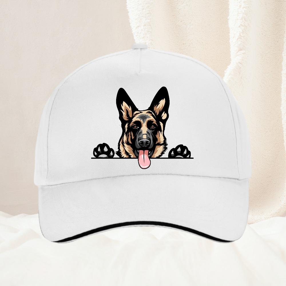 Улыбающийся GerUnisex Мультяшная шапка-бейсболка с овчаркой Весна и Лето Snapback Кепка Повседневная Уличная одежда Спортивная шапка