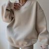 Женские свободные свитера с длинным рукавом и V-образным вырезом, женские топы, однотонные толстовки