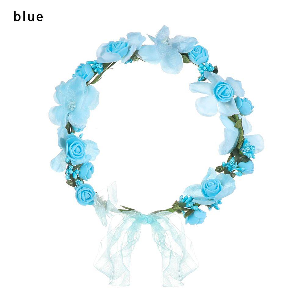 Beach Wreath Decoration Forehead Hair Band Bride Hair Wreaths Flower Hairband Crown Wedding Garland
