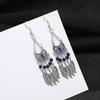 Niche Design Retro Exquisite Bohemian Fringed Earrings Femininity Simple Leaf Long Earrings