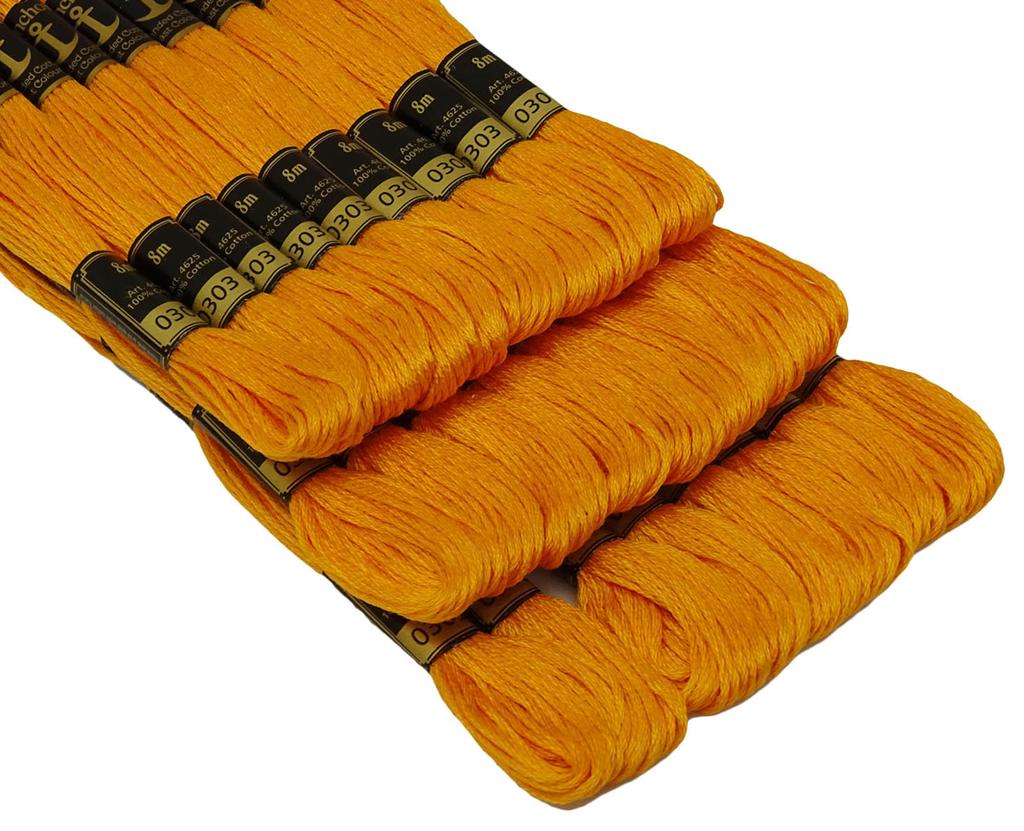 IBA Indianbeautifulart Многожильная хлопковая нить Ручная вышивка крестиком Швейная мулине Skeins-Fire