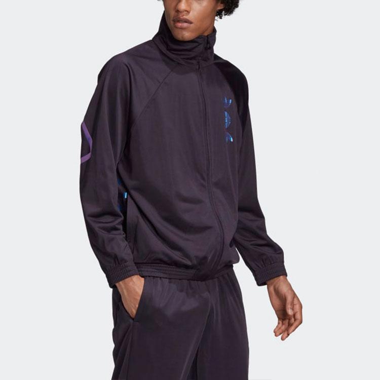 adidas Мужская спортивная куртка Originals Zeno с 3M светоотражающими элементами, Черная с Королевским синим, FS7333