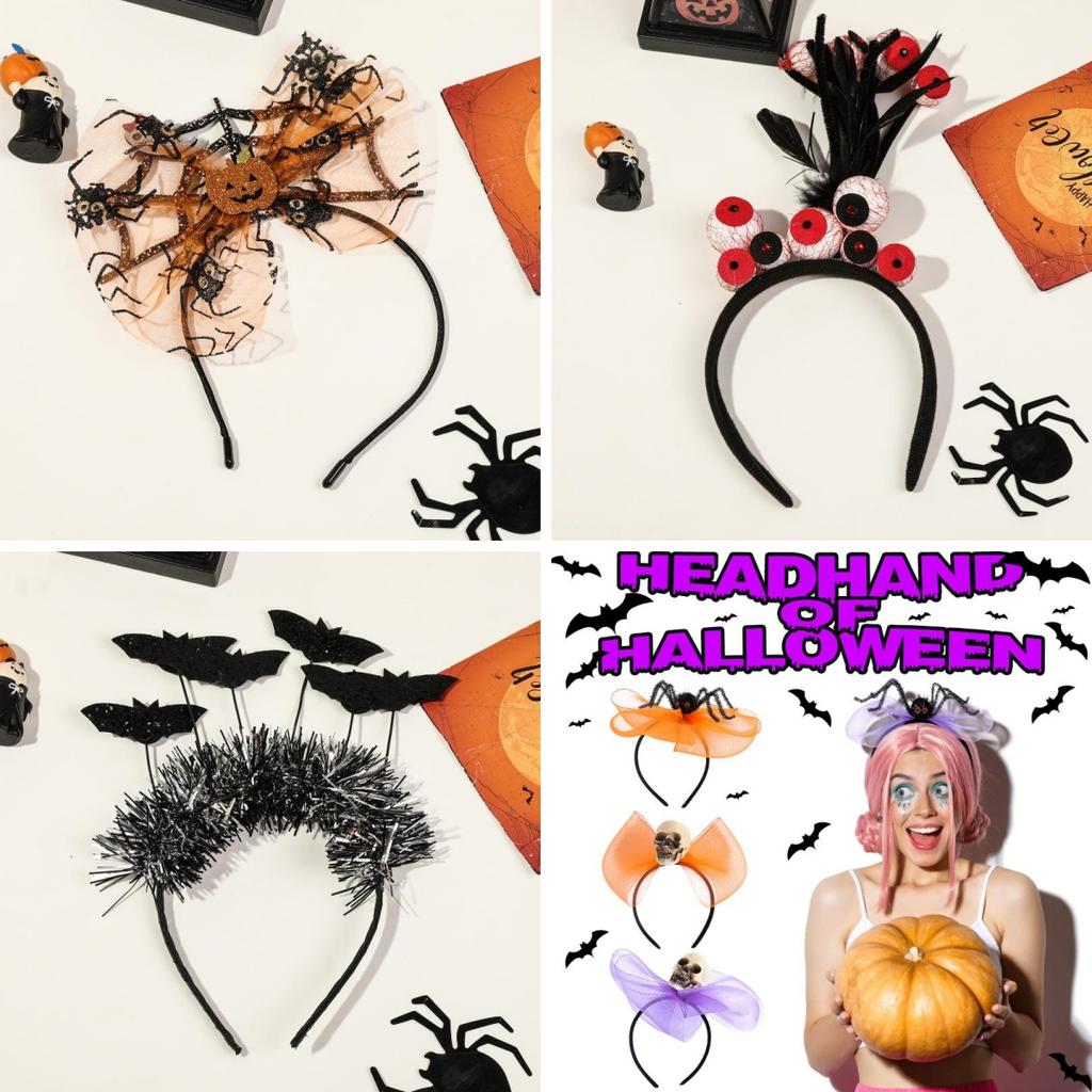 Halloween Hairband Festival Hair Band Spider Ghost Cosplay Hair Hoop DIY Masquerade Party Hair Accessories Cute Halloween Gift
