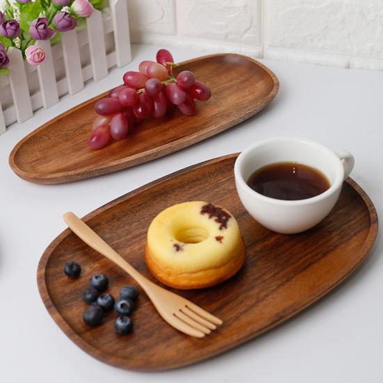 Деревянный поднос, универсальный деревенский деревянный сервировочный поднос, центральная часть стола, тарелка с фруктами для украшения дома, фермерского дома
