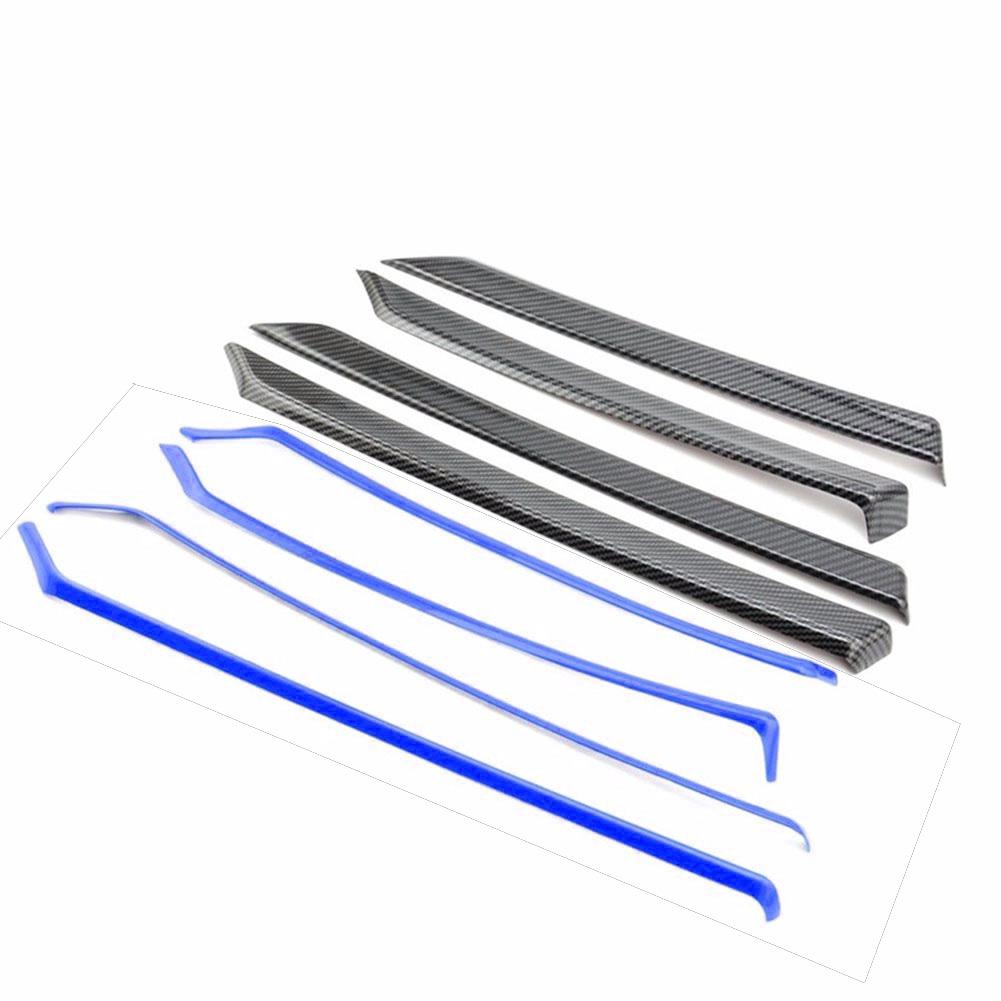 8 шт., автомобильная самодельная внутренняя защитная отделка двери автомобиля из углеродного волокна для Honda Civic 10th 2016 2017, автомобильные аксессуары, интерьер