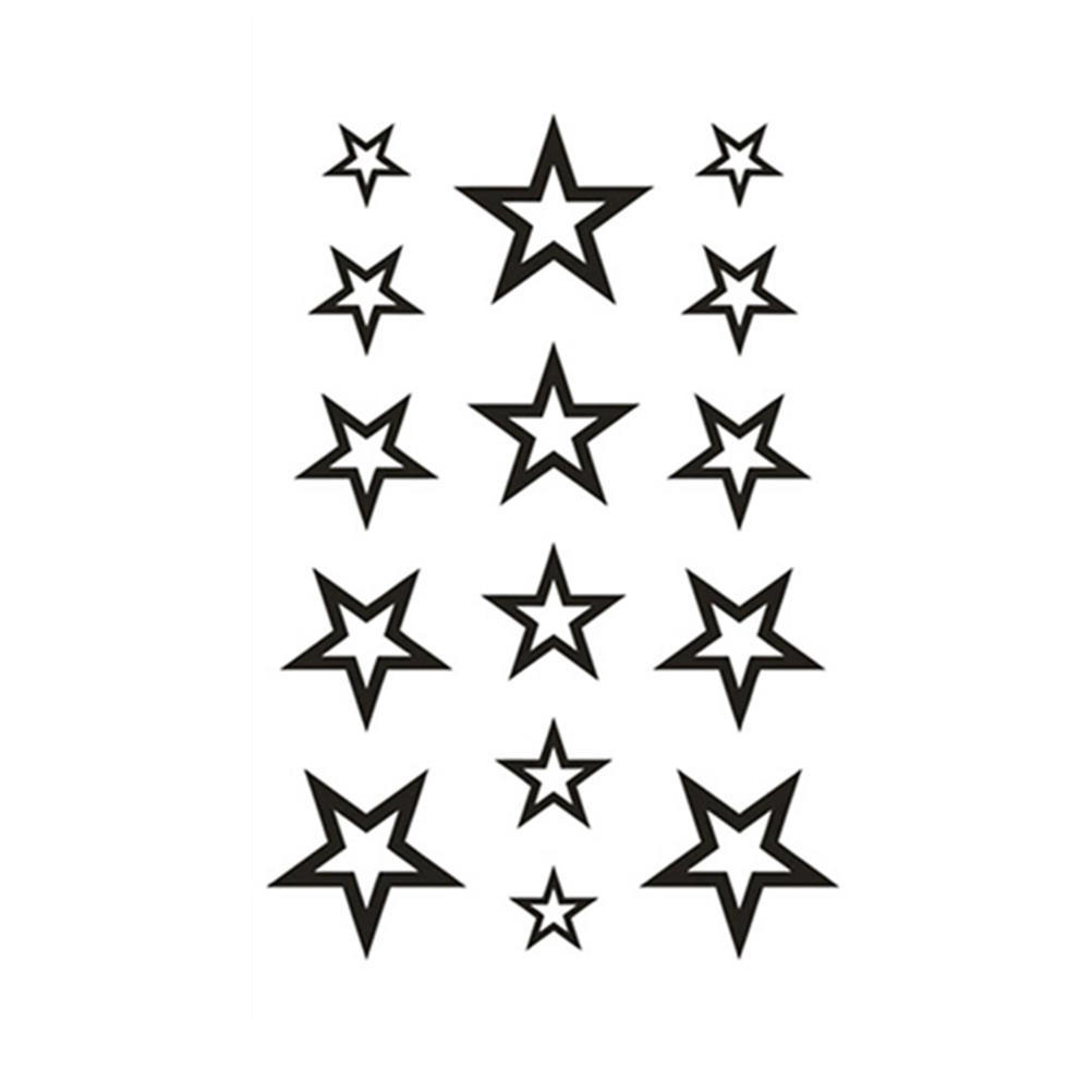 Полая звезда, переносная вода, звезда, водонепроницаемая временная татуировка, наклейка, сексуальный продукт